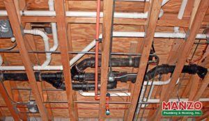 plumbing underneath a house