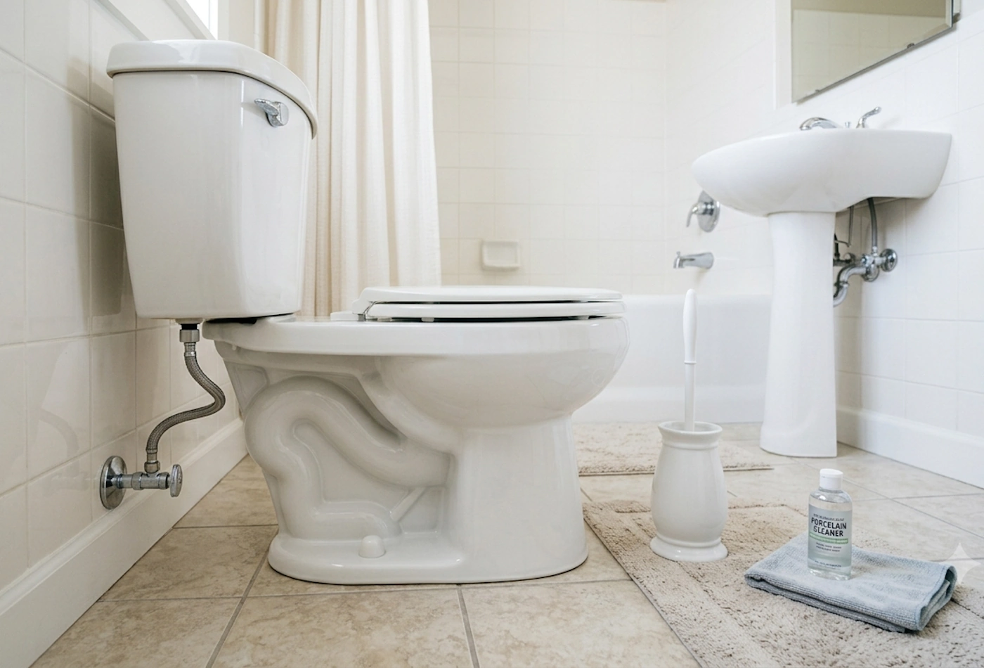 Sal Manzo plumber installing a replacement toilet in Nassau County NY