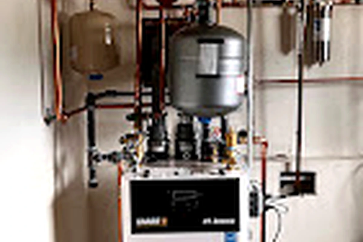Completed high-efficiency heating system installation by Sal Manzo on Long Island
